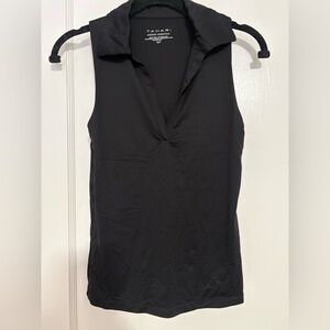 Tahari Black Sleeveless Blouse